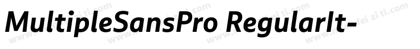 MultipleSansPro RegularIt字体转换